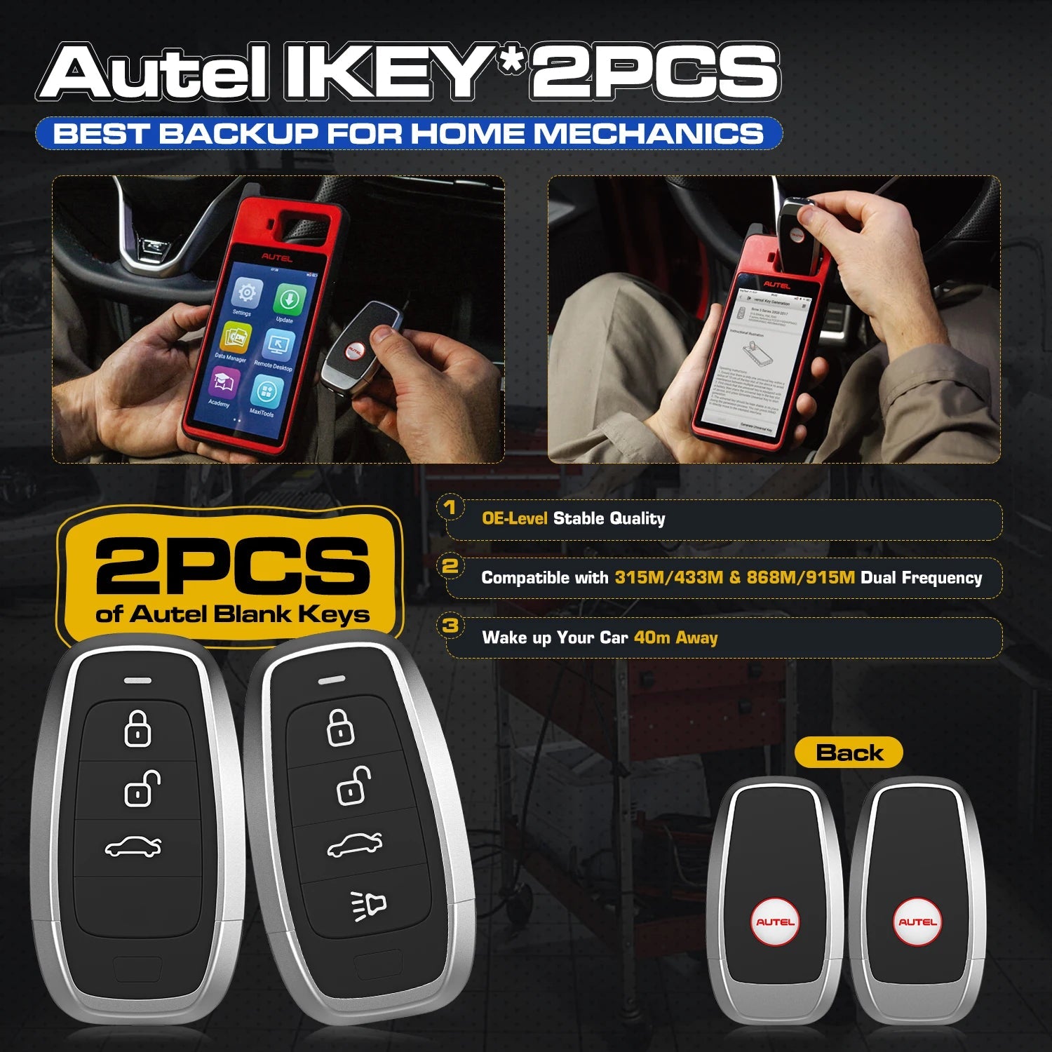 Autel MaxiIM KM100 Advanced One-Minute Key Generation Tool IMMO Key programming Key Renewal and Transponder Editing PK IM508S Ai-TechWorld 