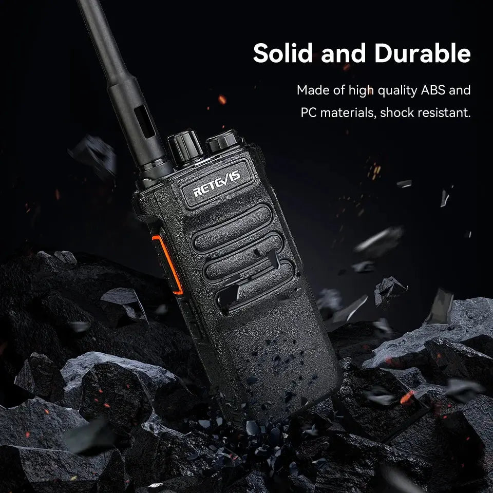 Retevis RT86 10W Walkie Talkie Professional Two Way Radio Long Range Walkie Talkie UHF Communication radio for Outdoor Business Ai-TechWorld 