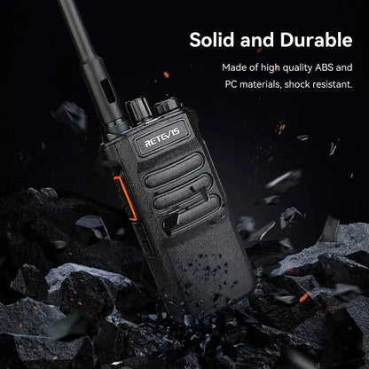 Retevis RT86 10W Walkie Talkie Professional Two Way Radio Long Range Walkie Talkie UHF Communication radio for Outdoor Business Ai-TechWorld 