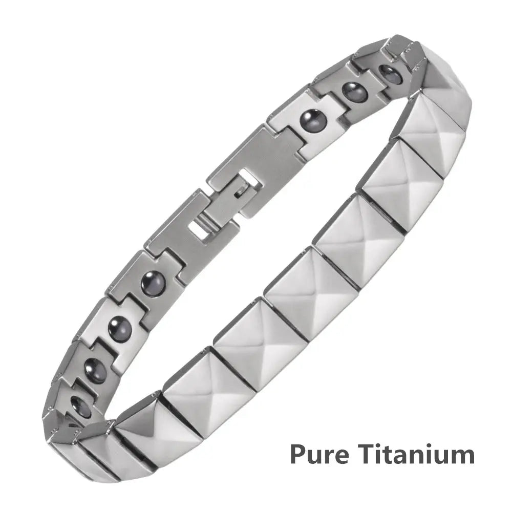 Pure Titanium Hematite Therapy Bracelet Tungsten Ceramic Blood Pressure Slimming Bracelet Weight Loss Bracelet Ai-TechWorld 