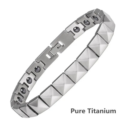 Pure Titanium Hematite Therapy Bracelet Tungsten Ceramic Blood Pressure Slimming Bracelet Weight Loss Bracelet Ai-TechWorld 