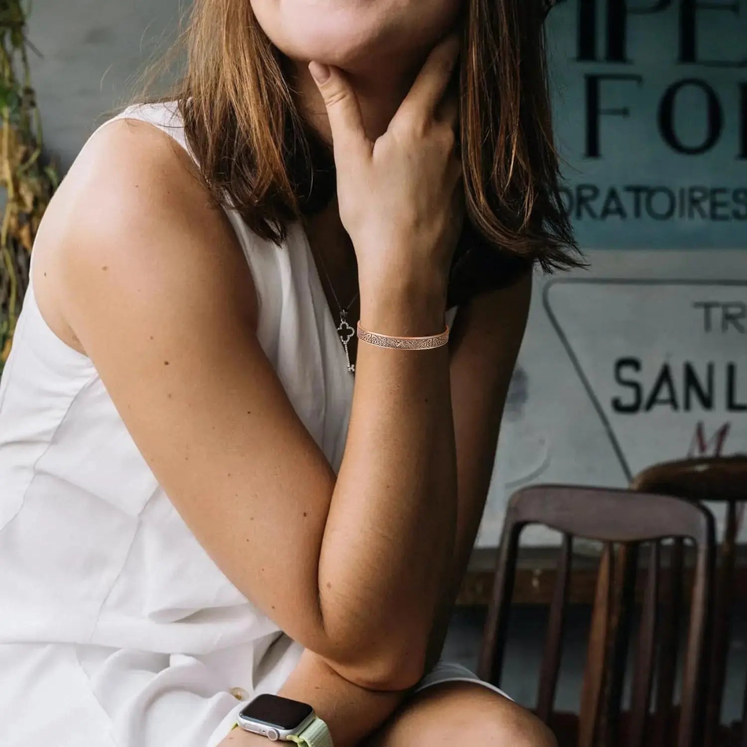 ARADOO Copper Bracelets for Women & Lymphatic Drainage Ring, Magnetic Lymph Detox Ring and Magnetic Copper Bracelet Jewelry Gift Ai-TechWorld 