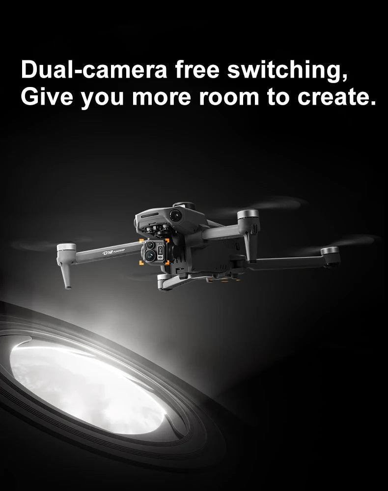 New D12 GPS Drone 3-Axis Gimbal With Touch Screen Profesional 8K HD Camera FPV Obstacle Avoidance Brushless Dron Toy for adult ﻿ Ai-TechWorld 