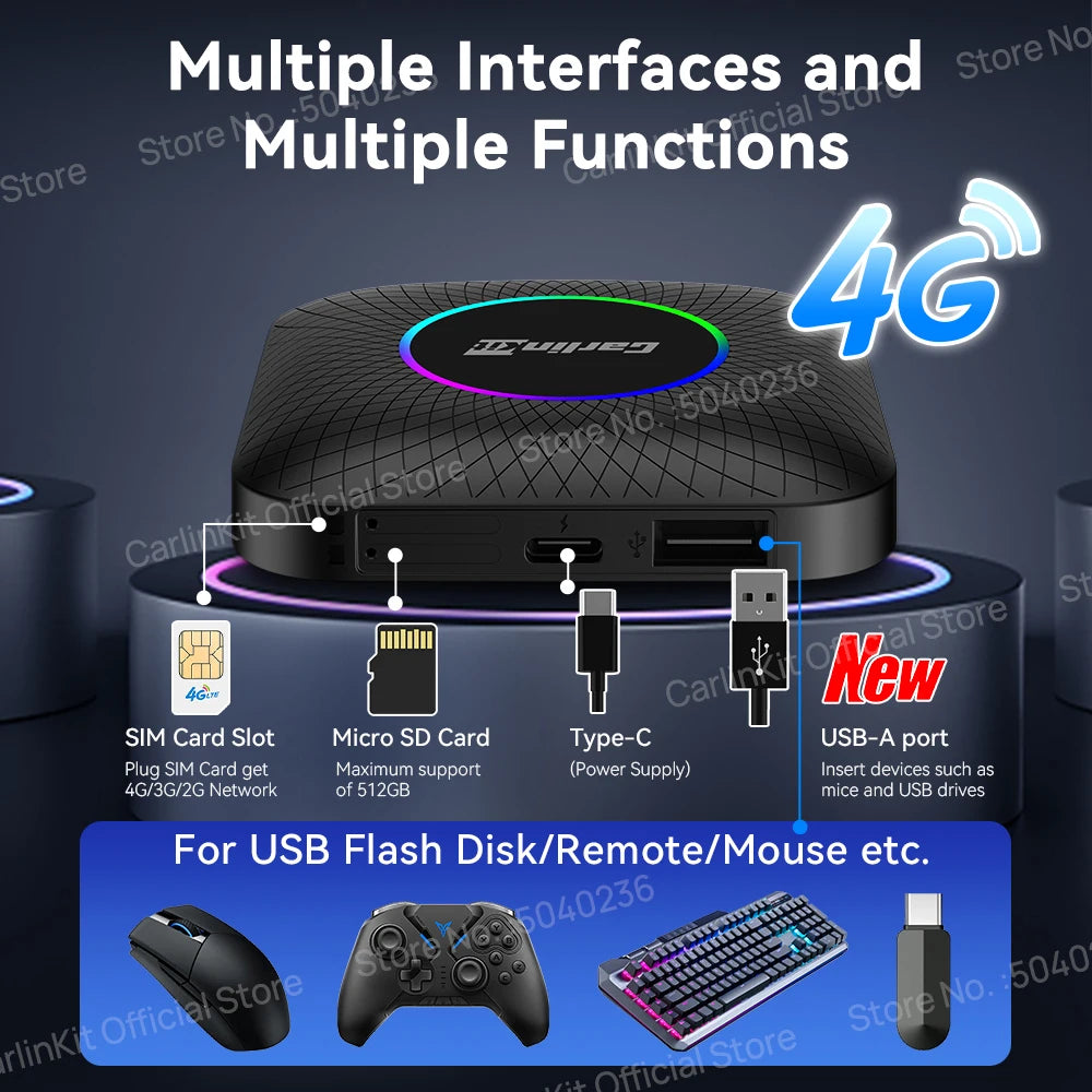 CarlinKit CarPlay Ai Box Android 13 SM6225 8 Cores 64GB 128GB Car Smart Streaming Box Wireless CarPlay Android Auto For Netflix Ai-TechWorld 