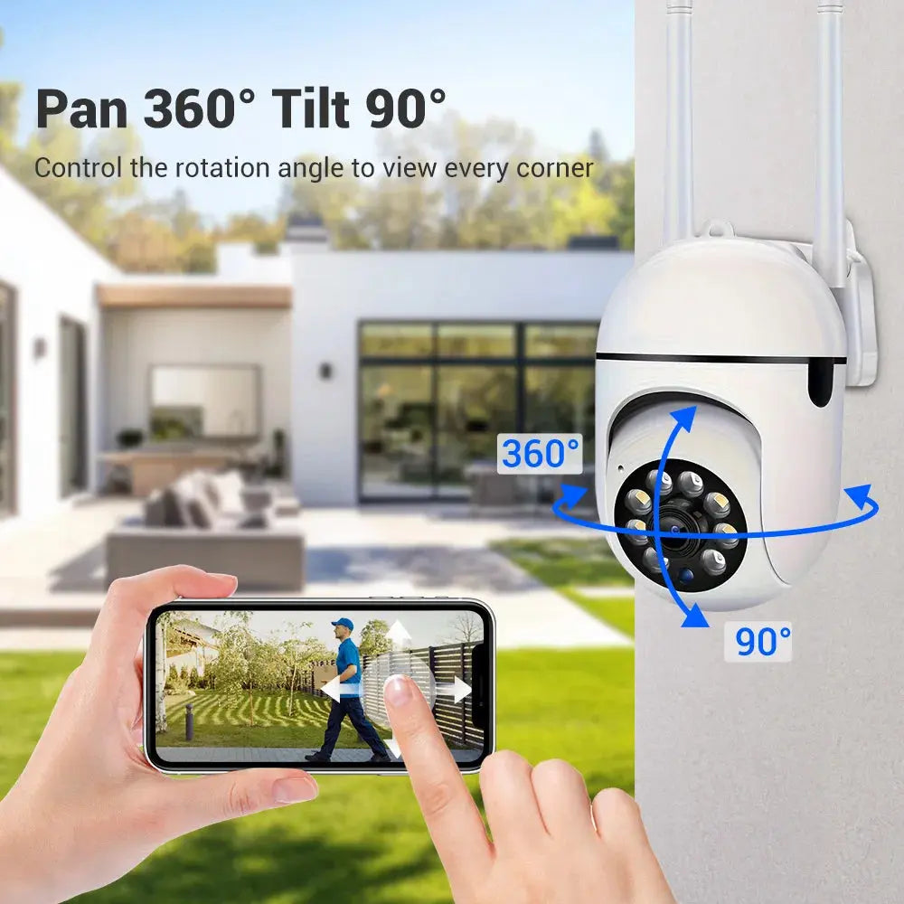 2PC Ease Life APP Wireless 1080P HD Indoor/Outdoor WiFi Security Camera, Color Night Vision, 2-Way Audio, 360° Pan/Tilt/Zoom, Mo Ai-TechWorld 
