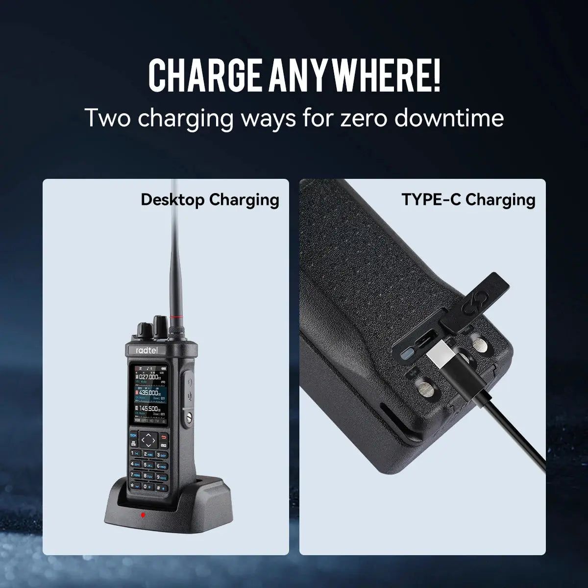 Radtel RT-950 PRO Bluetooth GPS APRS Programmable RGB Screen Frequency FM/SSB+71cm Dual-band 86mhz Ham Handtalkie W/ APP Ai-TechWorld 