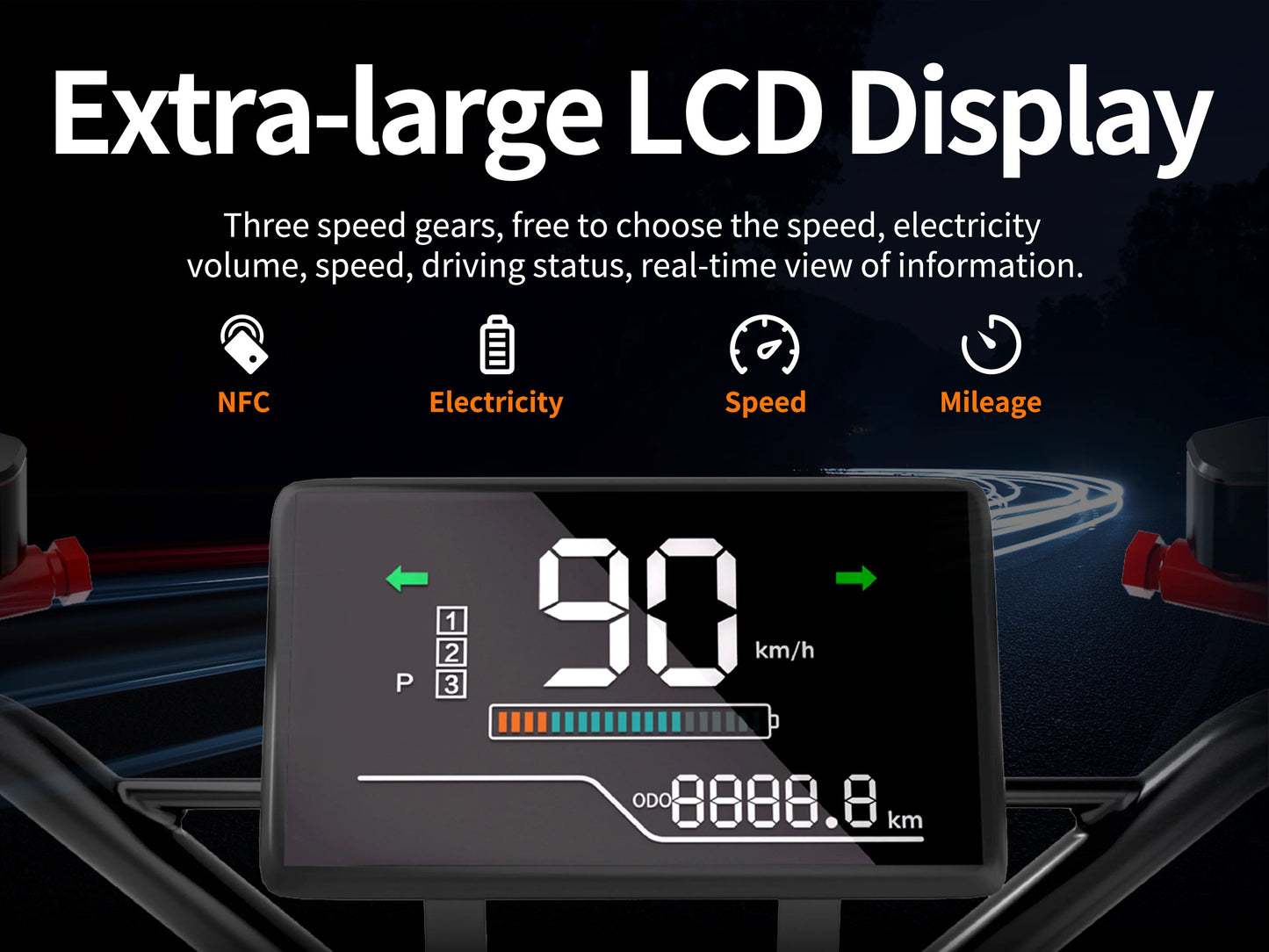 HEZZO 8000W Electric Scooter Dual Motor Top Speed 90-100KM/H，72V 50Ah ，16Inch Off-Road Tires Sport Folding F8 eScooter Ai-TechWorld 