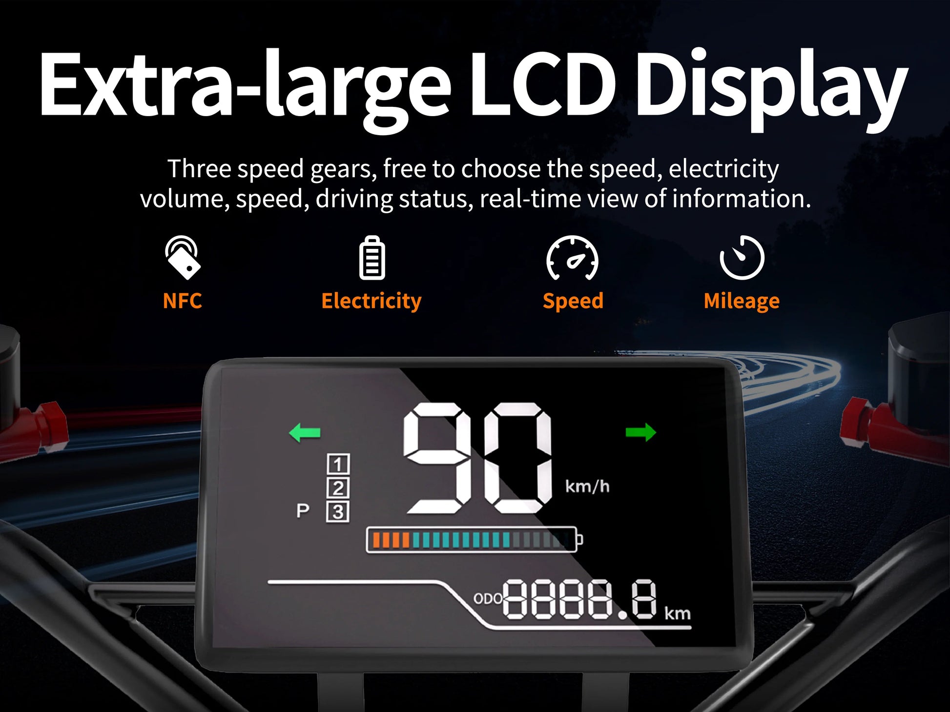 HEZZO 8000W Electric Scooter Dual Motor Top Speed 90-100KM/H，72V 50Ah ，16Inch Off-Road Tires Sport Folding F8 eScooter Ai-TechWorld 