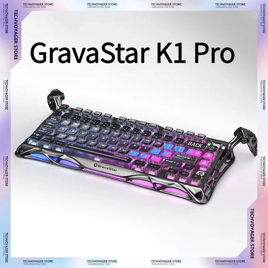 GravaStar K1 Pro Breaking Cocoon Mechanical Keyboards Long Battery Life Wireless Custom Tri-Mode Gaming Keyboard PC E-Sport Gift Ai-TechWorld   ai-techworld