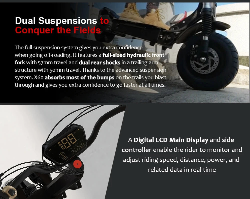 [8 models]10/11 Inch 48V-72V 1000W-6000W Electric Scooter 50-85km/h Fast E Scooter Off Road Electric Kick Scooter Foldable Adult Ai-TechWorld 