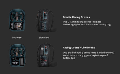 PGYTECH 30L OneMo Drone-Backpack for DJI FPV, Professional Waterproof Backpack Travel Bag for FPV Racing Quadcopter/FPV goggles Ai-TechWorld 
