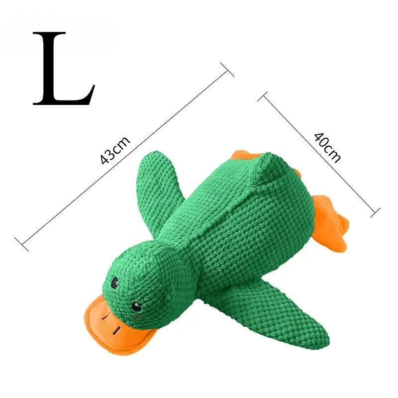 Plush Companion Sleeping Duck Dog Toys for Small Large Dogs Bite Resistant Teeth Grinding Sound Relief Duck Sound Toy Ai-TechWorld 