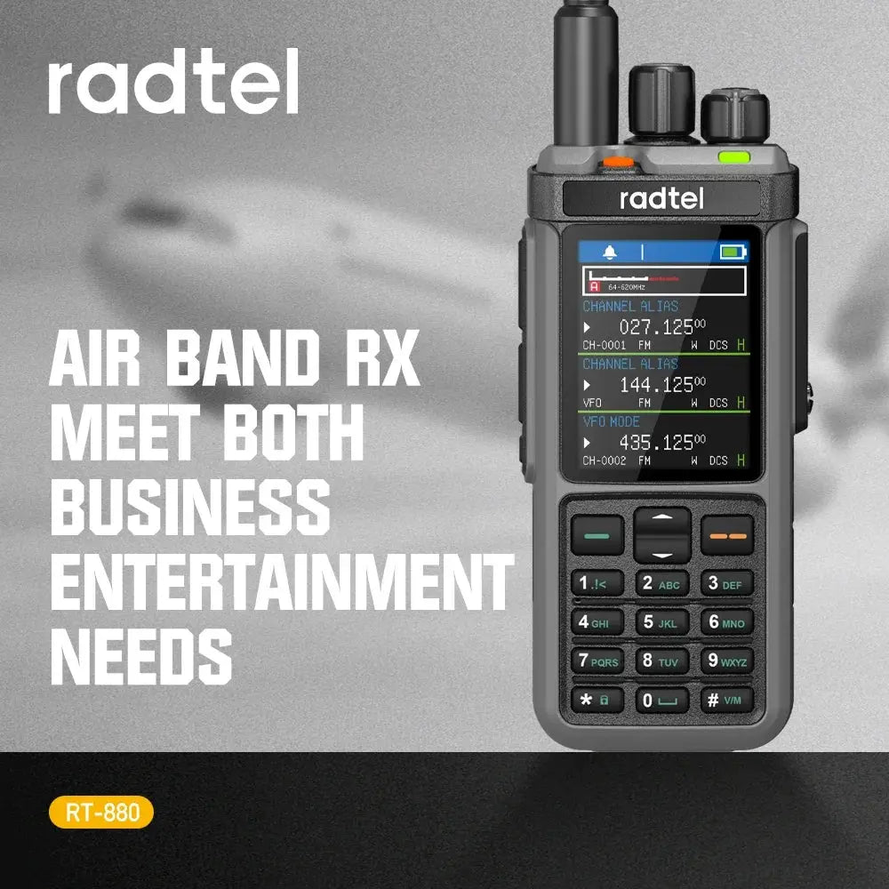 Radtel RT-880 10w Multi Band Ham Radio HF UHF VHF  with AM USB LSB CW CB LW MW SW SSB , 1024 Channels, Cross Band Repeaper Ai-TechWorld 