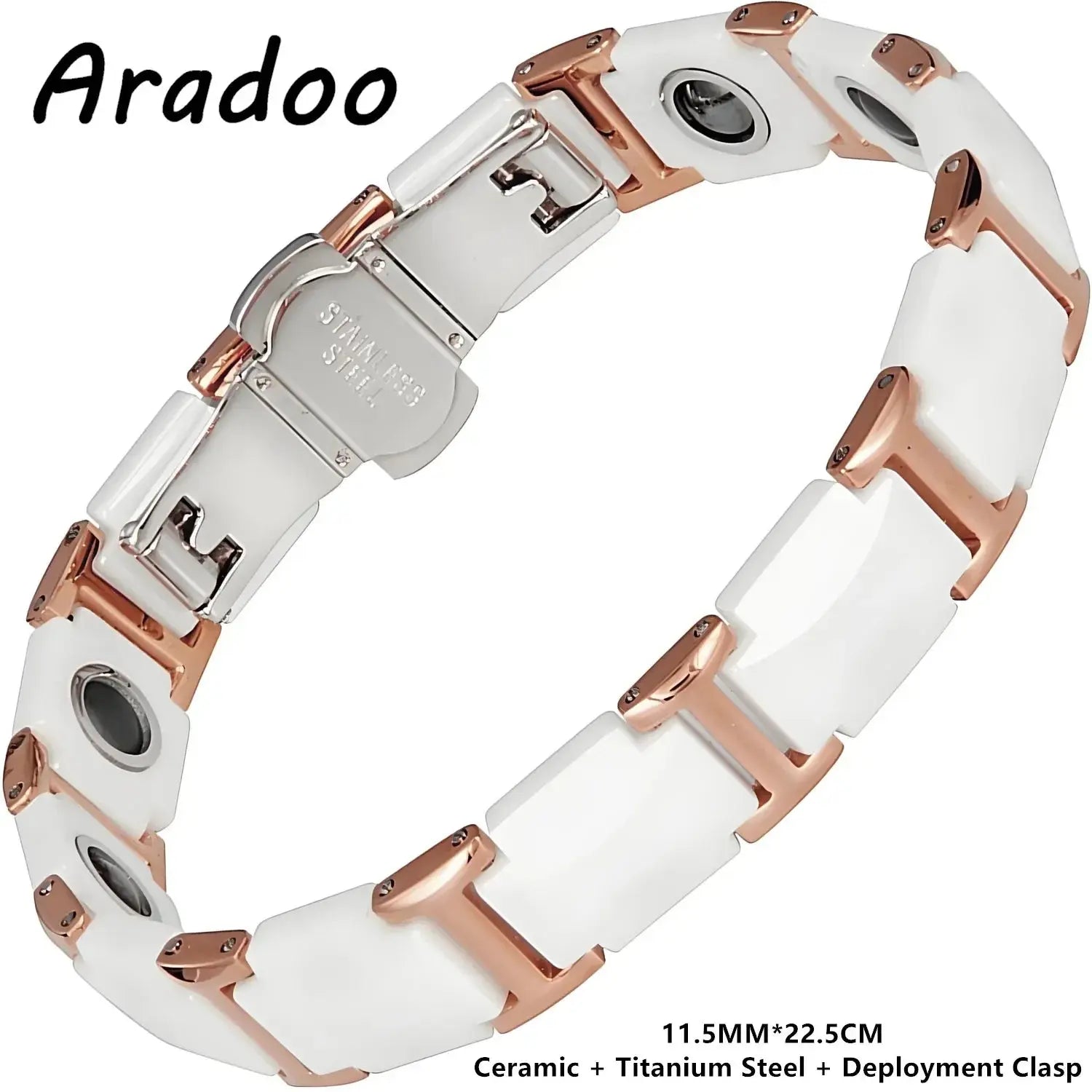 ARADOO Premium Ceramic Bracelet for Men Women with Crescent Design Wristband Jewelry Gifts Ai-TechWorld 
