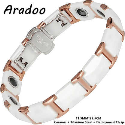 ARADOO Premium Ceramic Bracelet for Men Women with Crescent Design Wristband Jewelry Gifts Ai-TechWorld 