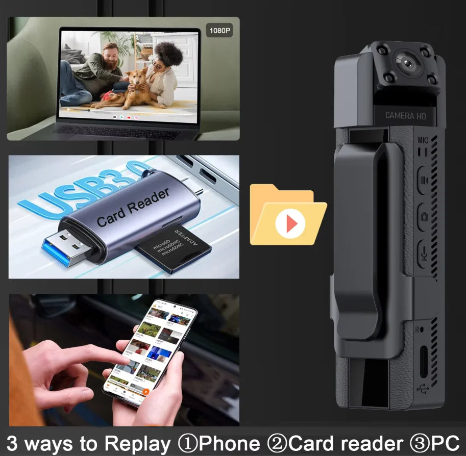NEW WIth Wifi Hotspot Mini Camera 1080P Portable Digital Video Recorder Body Camera Night Vision DVR Miniature Camcorder Ai-TechWorld 