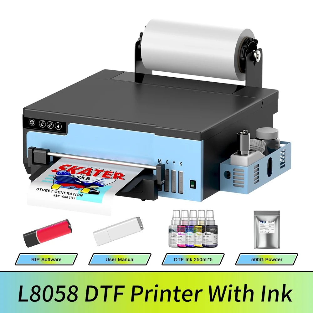 A4 DTF Printer Machine For Epson XP600 Printhead Direct to Film Transfer Machine For Dark/Light T-Shirts Fabrics Hats Leather Ai-TechWorld   ai-techworld