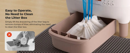 Self Cleaning Litter Box, Automatic Cat Litter Box with APP Control, Odor-Free  Large Waste Bin, Open-Top for Multi Cats Ai-TechWorld 