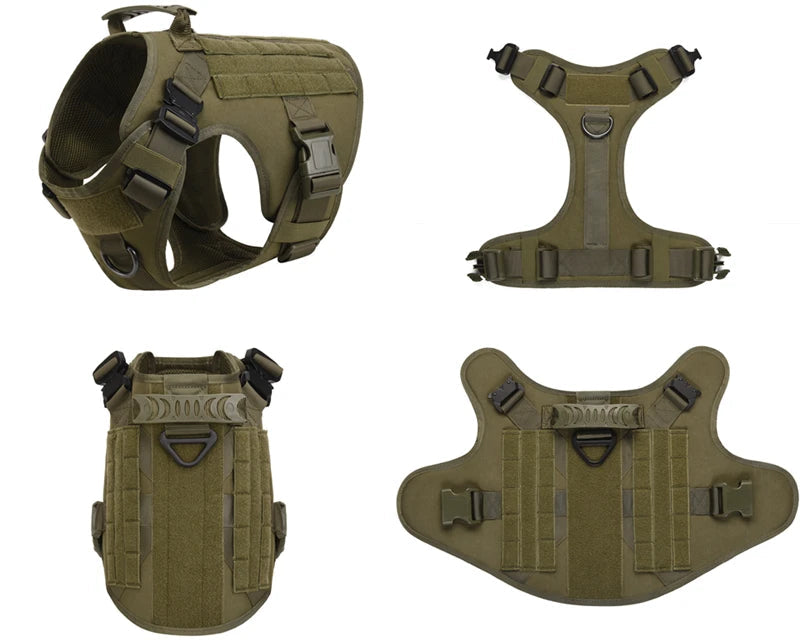 Tactical Military Vest Pet German Shepherd Golden Retriever Tactical  Training Dog Harness and Leash Set For All Breeds Dogs Ai-TechWorld 