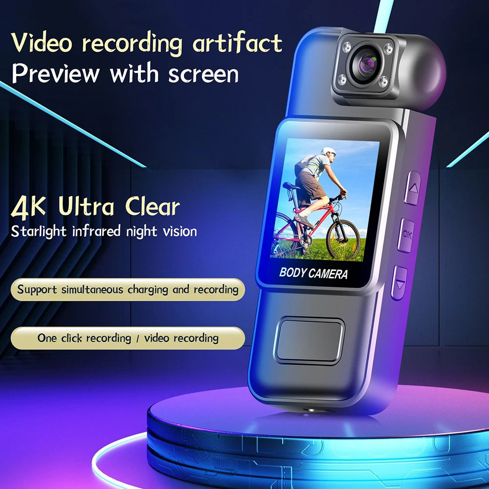 Mini Cam 4K 1080P Pocket Camcorder HD Cam 1.3" LCD Screen 270° Rotatable Wifi Mini Camera with Waterproof Case Motion Cameras Ai-TechWorld 