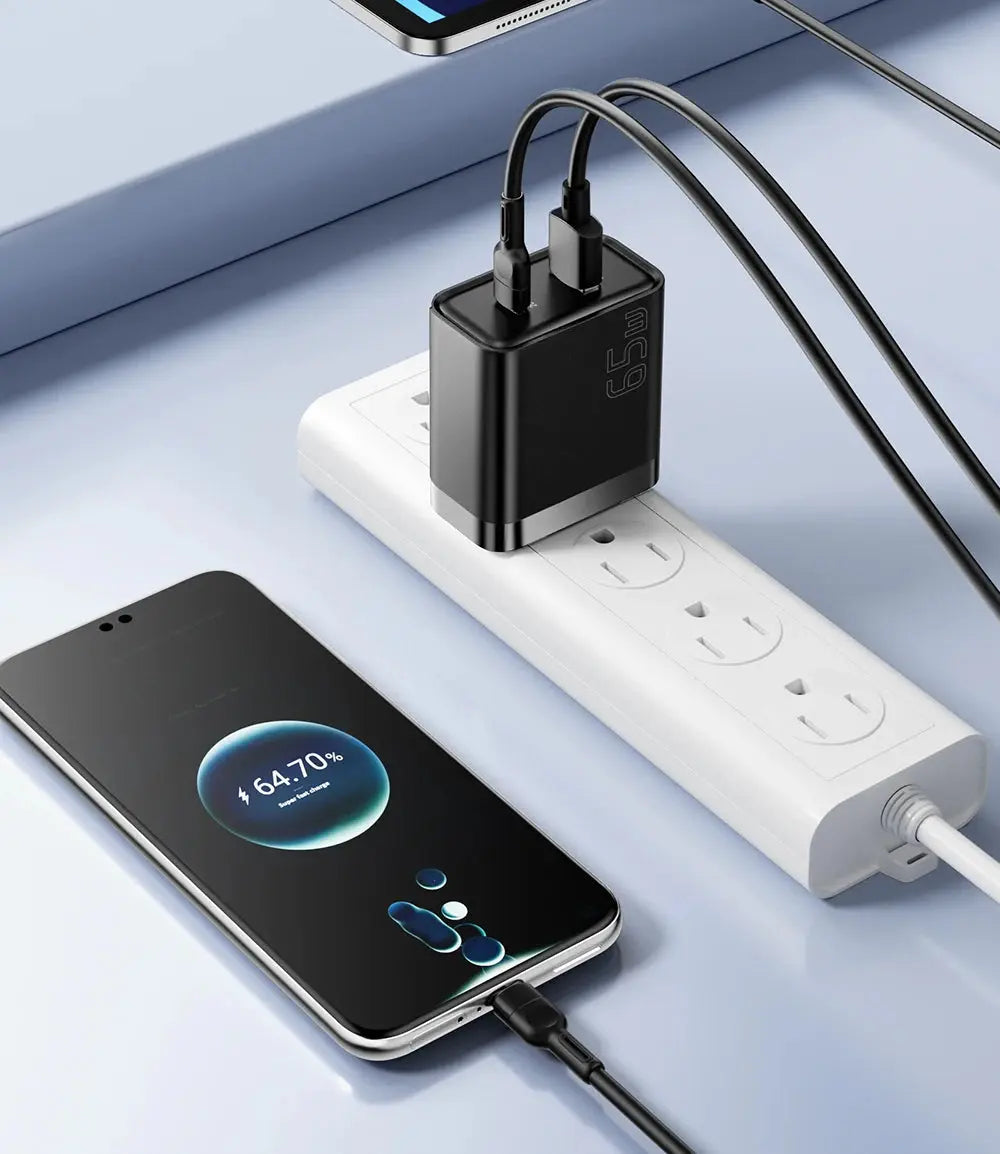 Essager 65W GaN Charger USB PD Type C Fast Charging  Phone Adapter QC3.0 For iPhone 16 Pro Max Samsung Galaxy S23 Xiaomi Huawei Ai-TechWorld 