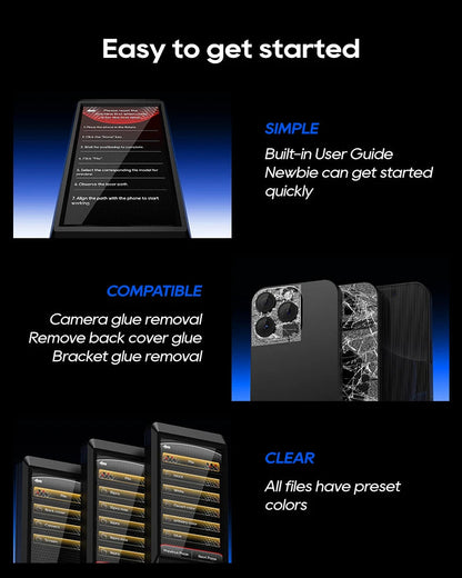 Xwitzeal® V8 Newly Laser Machine for iPhone 8-17 Pro Max Back Glass Repair&Camera Len w/Breaking Pen, Iron Mold,Air Filter, etc Ai-TechWorld 