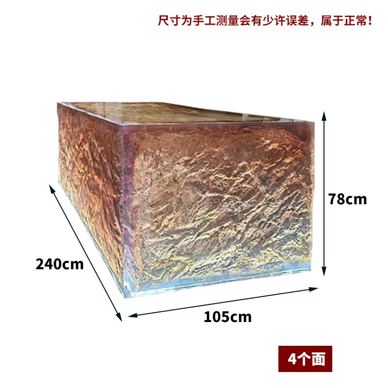 Premium Light Luxury Transparent Resin Hotel Front Desk Restaurant Villa Kitchen Partition Luminous Crystal Glacier Island Table Ai-TechWorld 