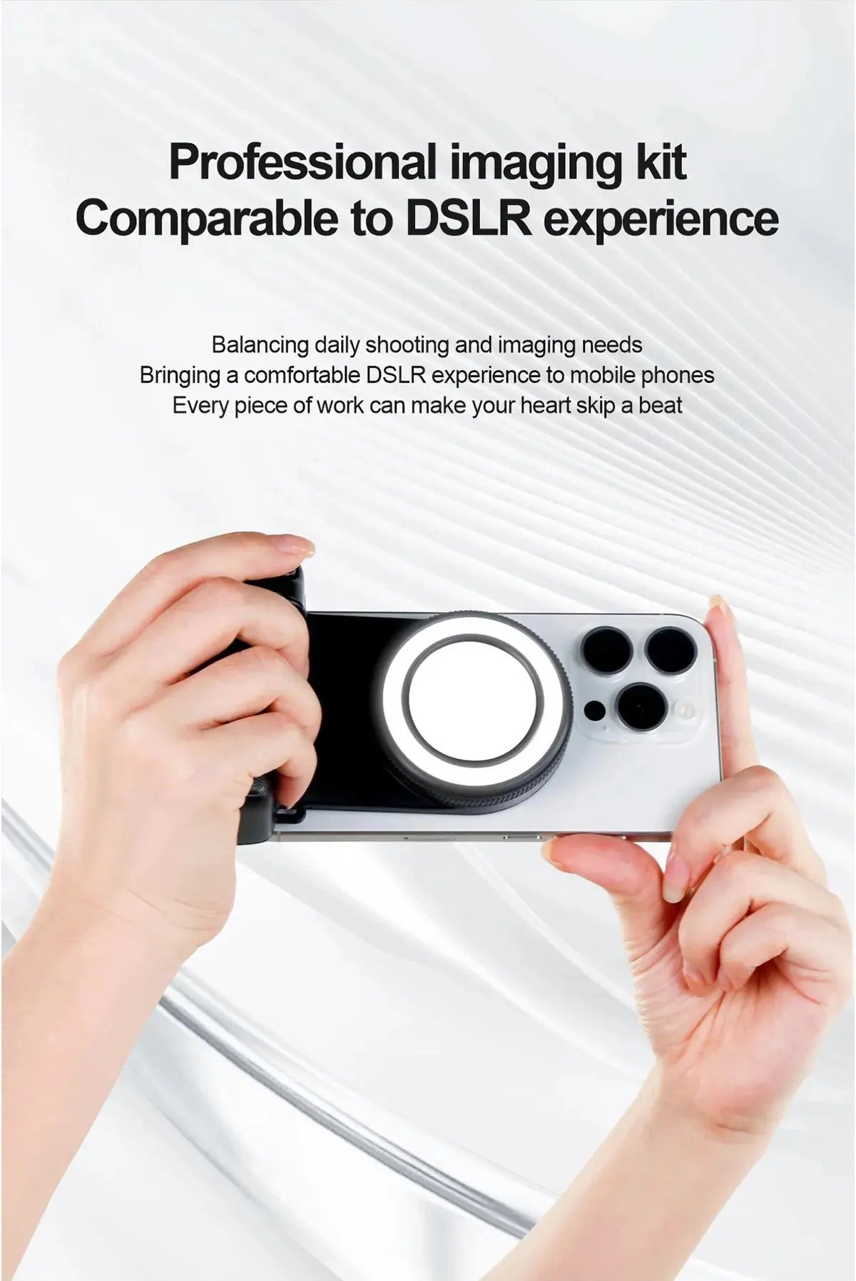 MagSafe Smartphone Handle Grip with Detachable Bluetooth Remote with Fill Light Anti-shake Selfie Handle for Iphone Android Ai-TechWorld 