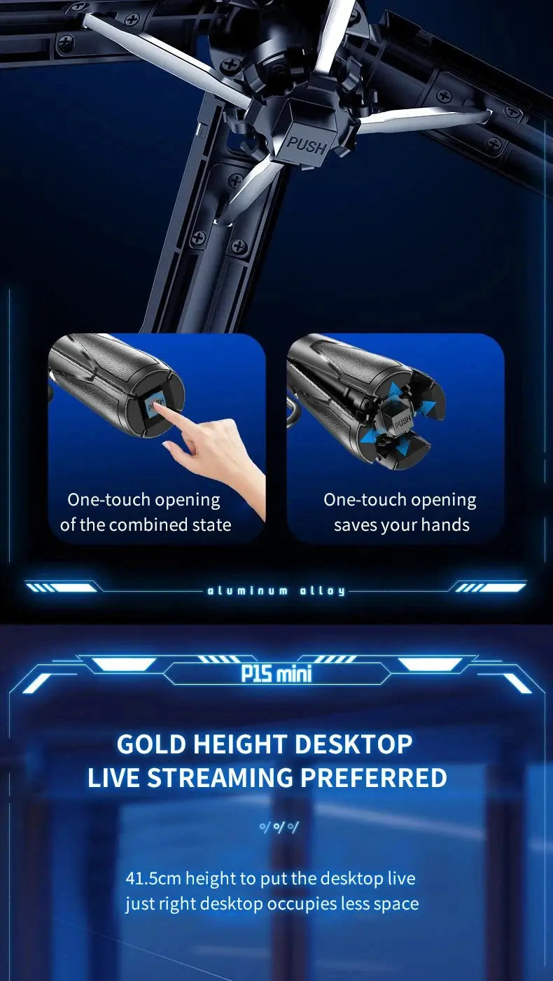 Newly Upgraded Design Mini Bluetooth Portable Telescopic Multifunctional Tripod Phone Selfie Stick Ai-TechWorld 