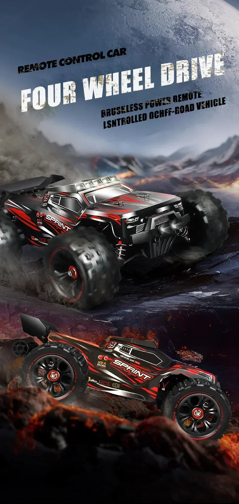 9522PRO 85KM/H High-speed RC Car Brushless Four-wheel Drive Off-road Drift 1:16 Professional Racing Car 9522 50KM/H Boy's Toy Ai-TechWorld 