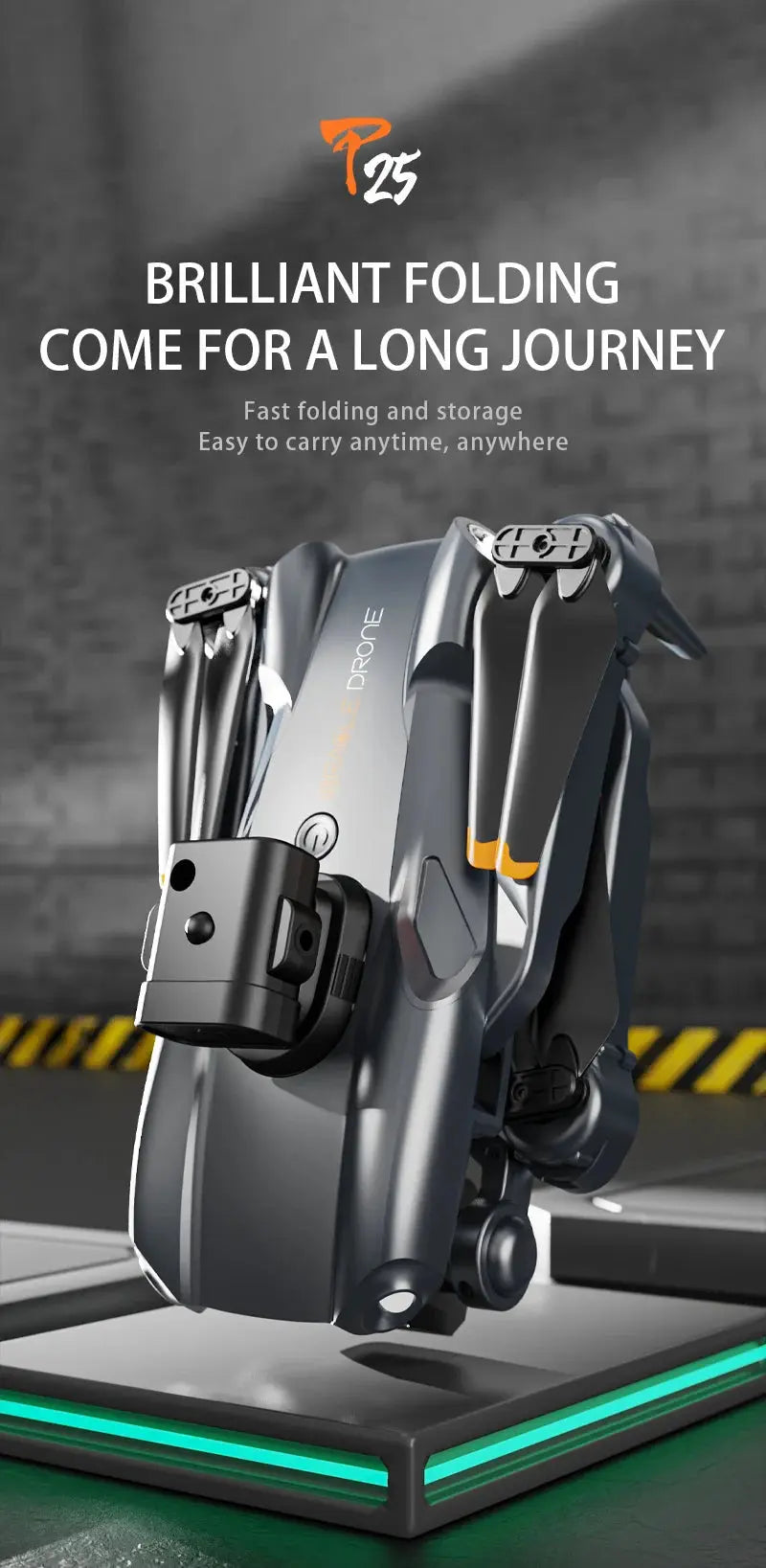 KBDFA P25 Drone 4K 8K HD Camera Aerial Photography Foldable RC Quadcopter Obstacle Avoidance Mini UAV Remote Control Toys Ai-TechWorld 