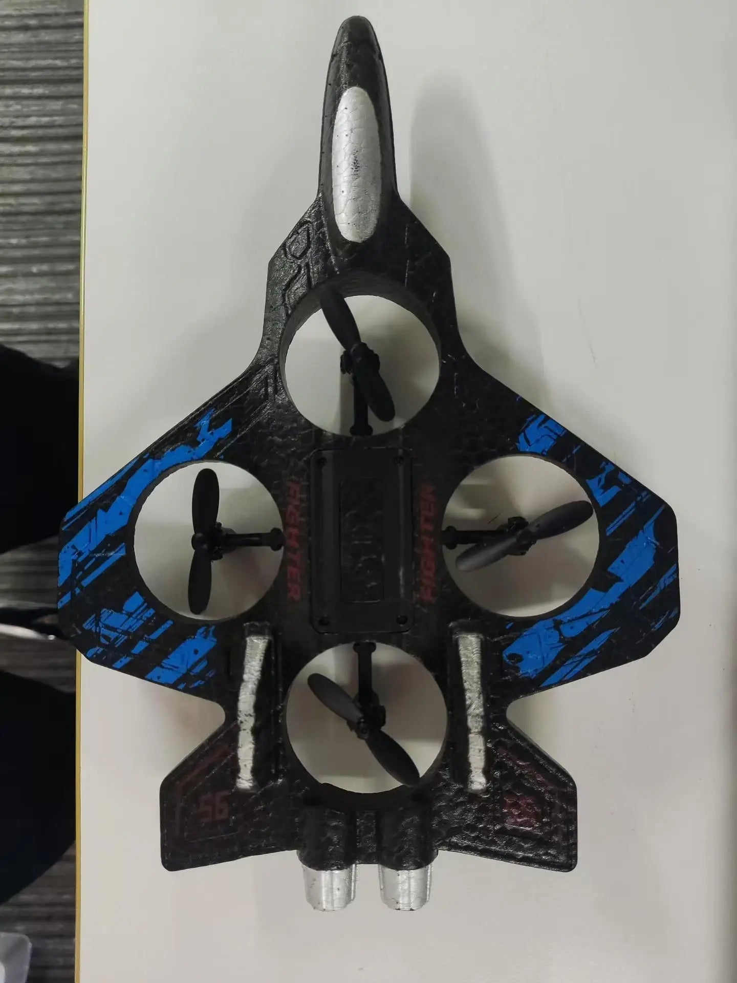 2.4G remote control fighter electric foam glider stunt tumbling UAV hovering helicopter with LED colorful lights aircraft model Ai-TechWorld 