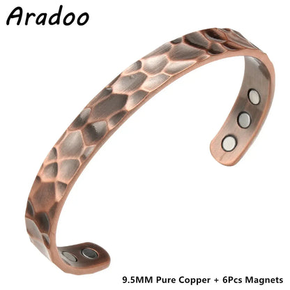 ARADOO Pure Copper Bracelets for Women 3500 Gauss Magnetic Therapy Braided Cuff Bangle Jewelry Gift Ai-TechWorld 