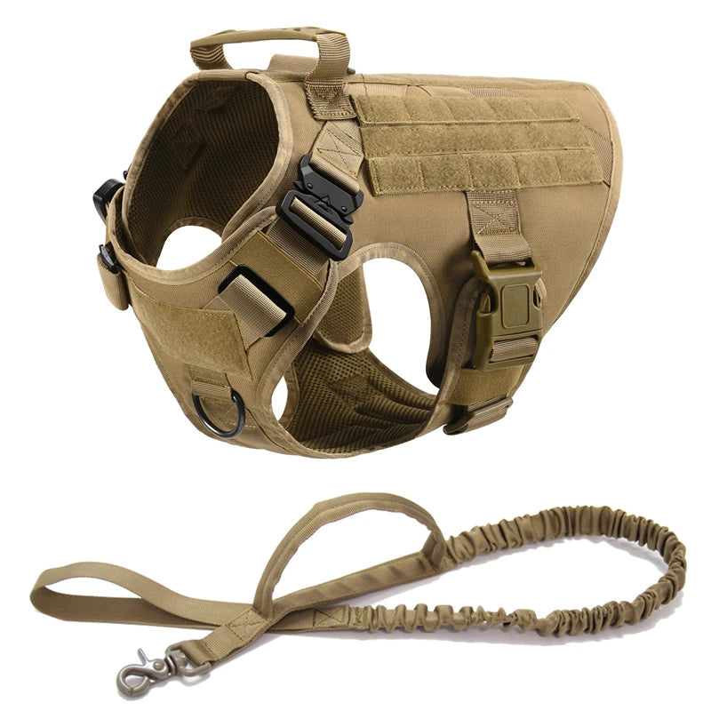 Tactical Military Vest Pet German Shepherd Golden Retriever Tactical  Training Dog Harness and Leash Set For All Breeds Dogs Ai-TechWorld 