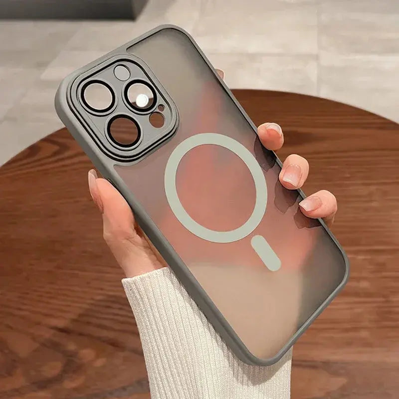 Magnetic Luxury Matte Translucent Armor Shockproof Case For iPhone Ai-TechWorld 