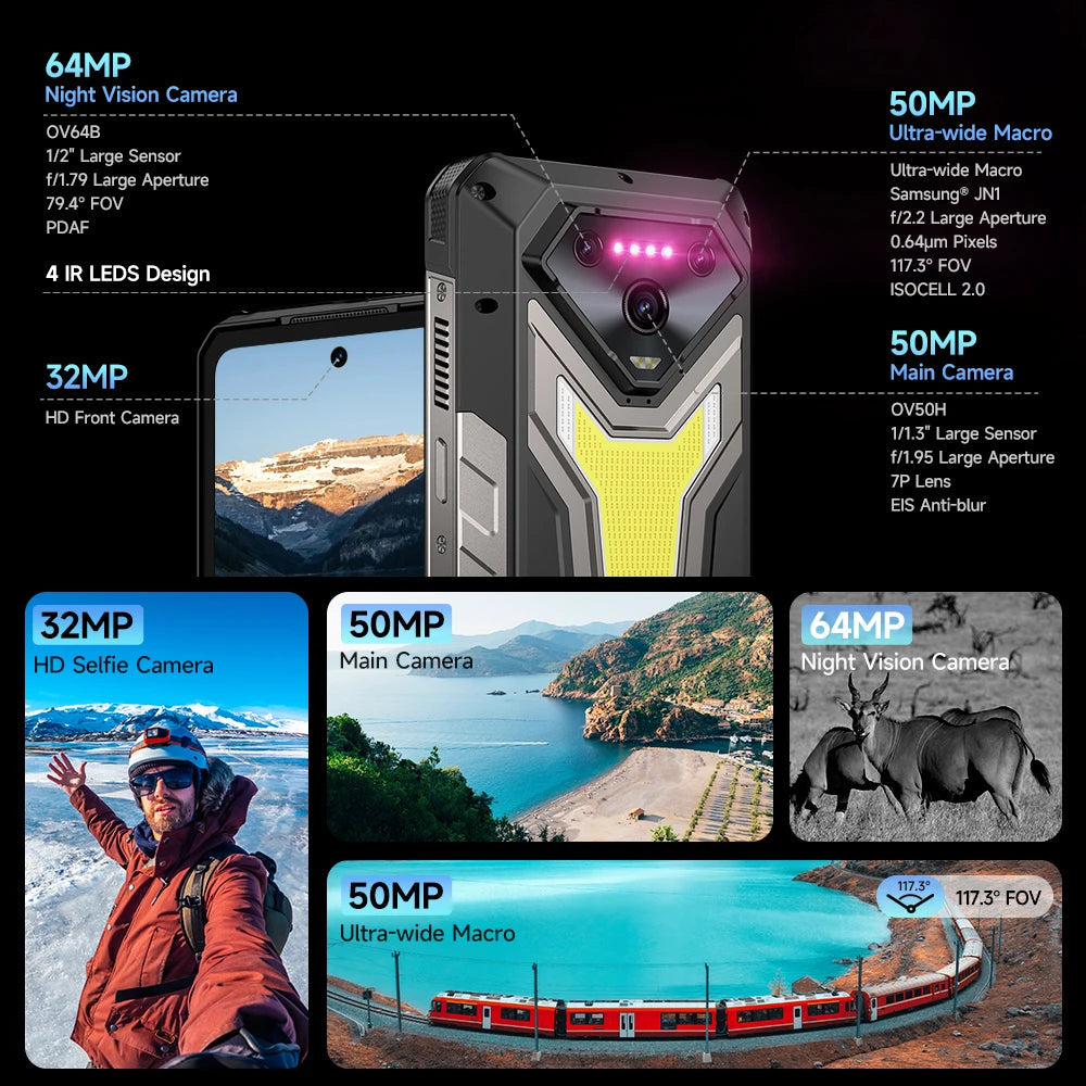 【World Premiere】Ulefone Armor 34 Pro 5G AI Rugged Phone 25500mAh Up to 32GB+512GB Built-in Projector 120Hz 6.95" NFC Smartphone Ai-TechWorld 