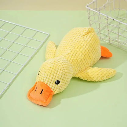 Plush Companion Sleeping Duck Dog Toys for Small Large Dogs Bite Resistant Teeth Grinding Sound Relief Duck Sound Toy Ai-TechWorld 