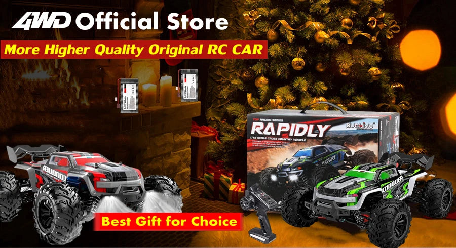 4WD Remote Control Car Off Road 4x4 RC High Speed Buggy Truck Super Brushless 50 or 80KM/H Fast Drift Racing Toy Kids Adults Ai-TechWorld 