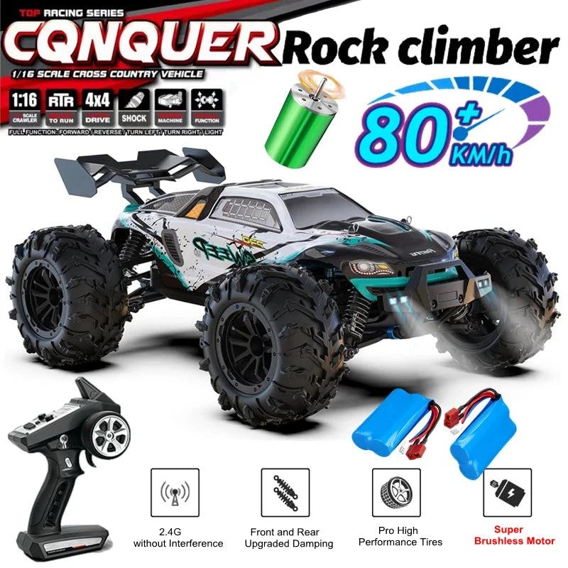 4WD Remote Control Car Off Road 4x4 RC High Speed Buggy Truck Super Brushless 50 or 80KM/H Fast Drift Racing Toy Kids Adults Ai-TechWorld 