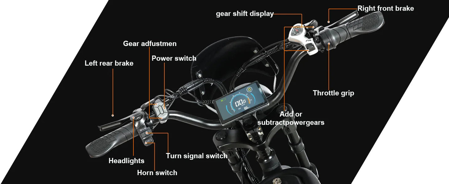 【1 Year Warranty】BAOLUJIE DM01 Electric Bike for Adult 2000W Motor Electric Bike 60V 30AH Moto 42MPH City Commuter Electric Bike Ai-TechWorld 