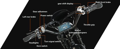 【1 Year Warranty】BAOLUJIE DM01 Electric Bike for Adult 2000W Motor Electric Bike 60V 30AH Moto 42MPH City Commuter Electric Bike Ai-TechWorld 