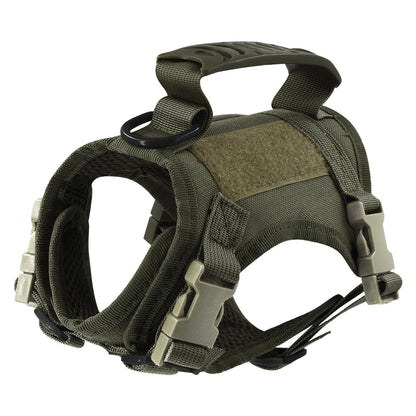 Tactical Puppy Harness Leash For Small Dogs Cats Adjustable Kitten Vest For Military Service Dog Working Training Walking Ai-TechWorld 