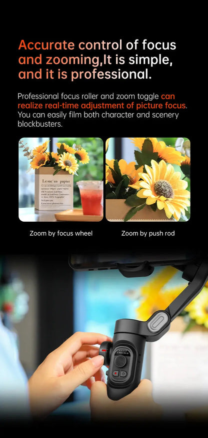 AOCHUAN Smart XE 3-Axis Handheld Gimbal Stabilizer for Smartphone iPhone Android Face Tracking Tiktok Vlog Live Streaming Ai-TechWorld 