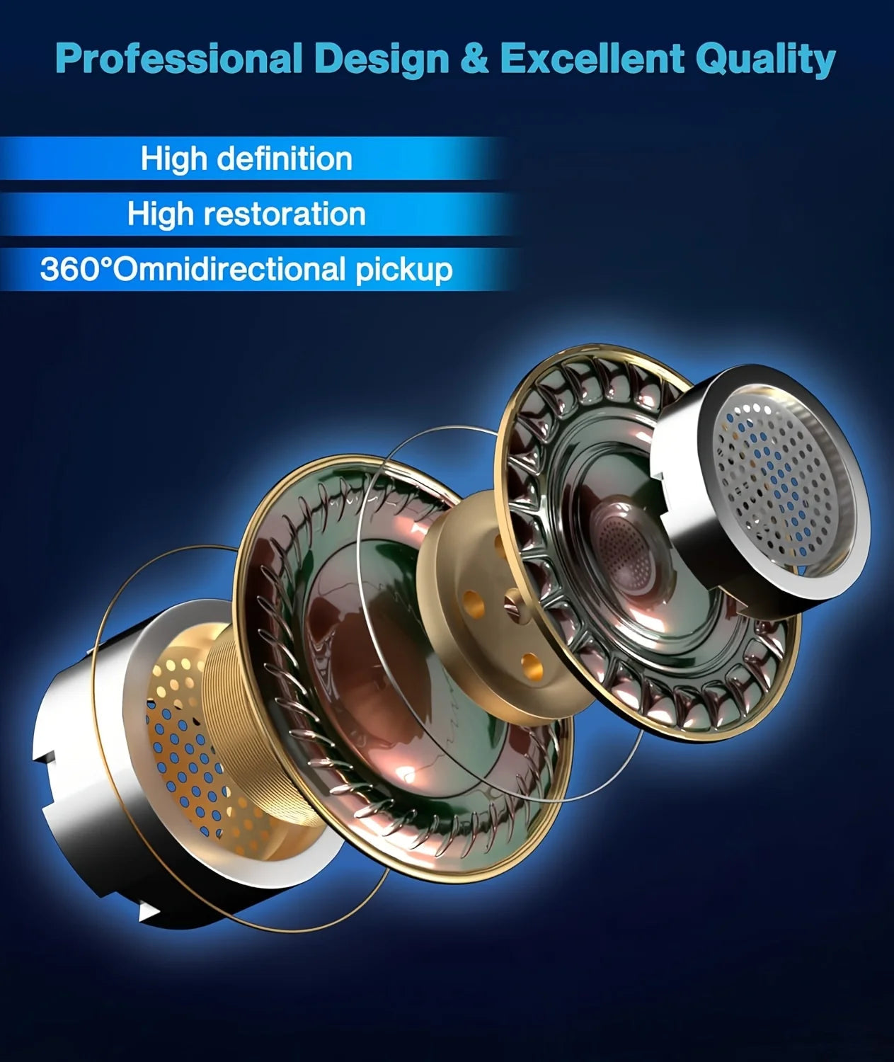 Professional Wireless Lavalier Microphone System with Intelligent Noise Cancellation Lapel Mic For Vlog&Interviews&Conferences Ai-TechWorld 