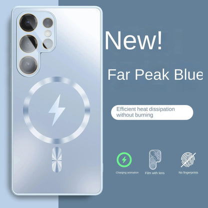 Ultra-thin AG Matte Magnetic For Magsafe Case For Samsung Galaxy S25 S24 S23 Ultra Plus Glass Lens Protector Shockproof Cover Ai-TechWorld 