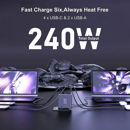 Ubigbuy 240W GaN Charger Fast Charging 140W PD3.1 PPS Ai-TechWorld 