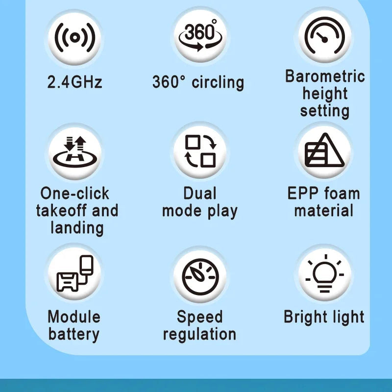 2.4G remote control fighter electric foam glider stunt tumbling UAV hovering helicopter with LED colorful lights aircraft model Ai-TechWorld 