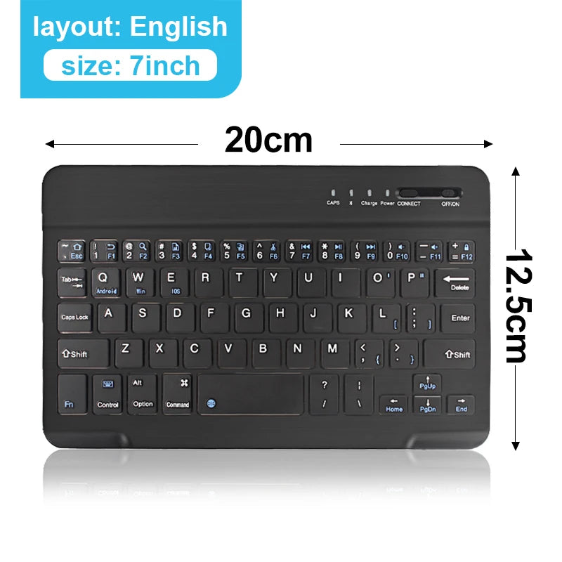 Mini Bluetooth Keyboard Wireless Keyboard Rechargeable For Phone Tablet Russian Spanish Keyboard For Android ios Windows Ai-TechWorld   ai-techworld