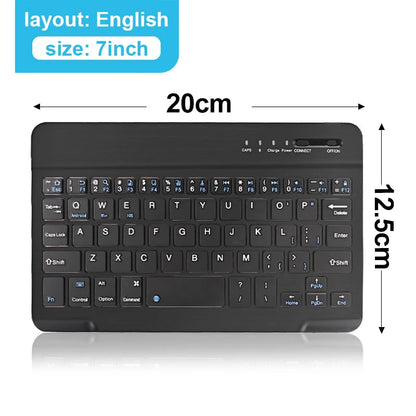 Mini Bluetooth Keyboard Wireless Keyboard Rechargeable For Phone Tablet Russian Spanish Keyboard For Android ios Windows Ai-TechWorld   ai-techworld
