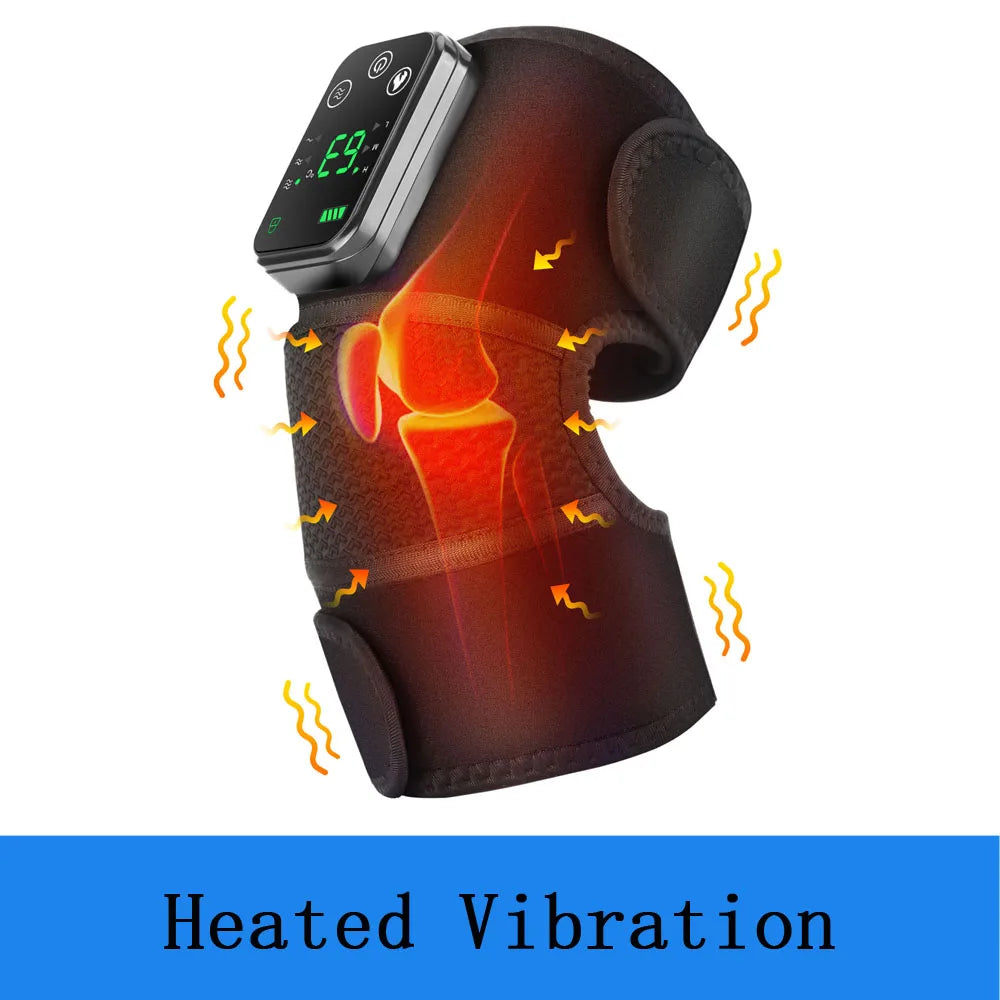 Thermal Knee Massager 3 in 1 Shoulder Knee Elbow Heating Massage Support Brace Rechargeable Vibration Pad Machine Muscle Relax Ai-TechWorld 